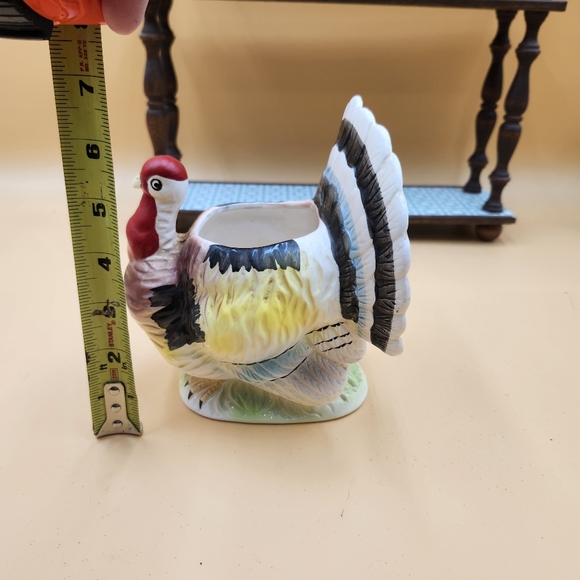 Vintage Thanksgiving Relpo Turkey Planter Candy Dish Figurine Japan - Picture 5 of 13